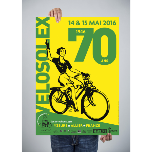 Affiche officielle 70 ans du vélosolex
