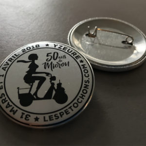Badge rond officiel 50 ans du Micron