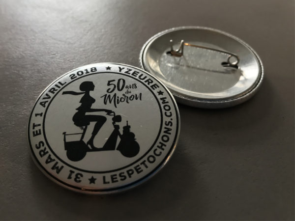 Badge rond officiel 50 ans du Micron